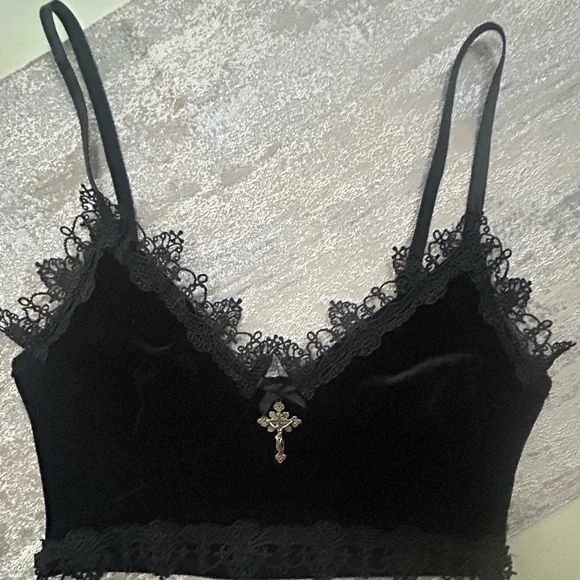 Women’s Lace trim bralette - Picture 4 of 14